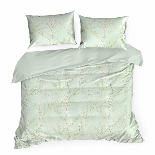 Obliečky na posteľ sprírodným vzorom zo saténovej bavlny - Nelly 2